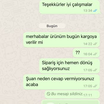 Blowing__boutique (Instagram) Demeyi Havale Yapmama Rağmen Ürünüm Kargoya Verilmedi