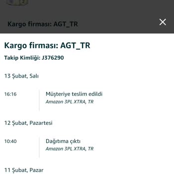 AGT Kurye (aynigunteslim.com) AGT Firma Tarafından Teslim Edilmiş Görünen Kargo