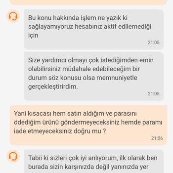 Trendyol Üyeliğimi Askıya Alıp Ne Ürünü Gönderiyor Ne De Paramı