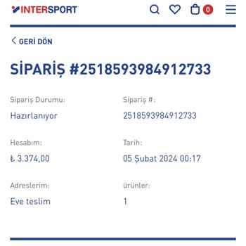 Lacoste İntersport Satın Almış Olduğum Ürün Tarafıma Teslim Edilmiyor!