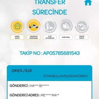 PTT Kargo İstanbul'dan Merzifon A Gidemeyen Kargo