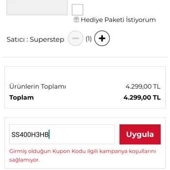 SuperStep İndirim Kodu Çözümü Yok