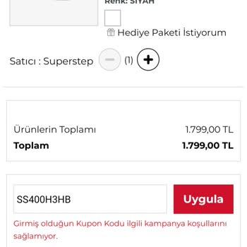 SuperStep İndirim Kodu Çözümü Yok