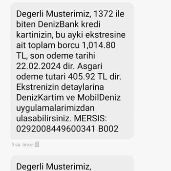 Denizbank Tüm Borçları Ödenmiş, Kapatılmış Karta Borç Çıkarıyor.