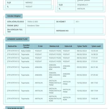 PTT Kargo Gönderi Hareketsiz Bekliyor