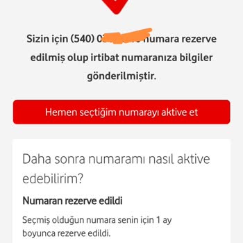 Vodafone Yeni Alınan Numaranın Başkası Tarafından Kullanıldığı Şikayeti