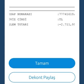 Yapı Kredi Bankası Bu İşleme Kabul Etmiyorum