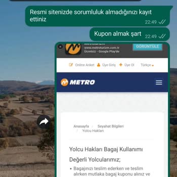 Metro Turizm Bagaj Kuponu Vermiyor