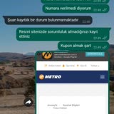 Metro Turizm Bagaj Kuponu Vermiyor