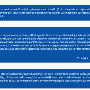 TurkNet 1 Haftadır İnternetimi Düzeltemedi