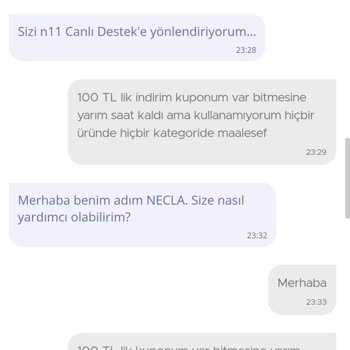 N11 Haksız Kupon İptali