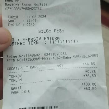 A101 Den Alınan Kahve