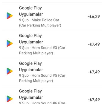Google Play Geri Ödeme Yapmıyor
