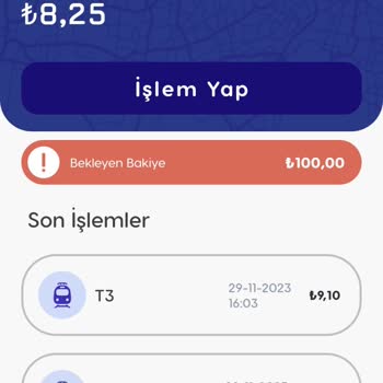 BURULAŞ Bakiye Daha Beklemede