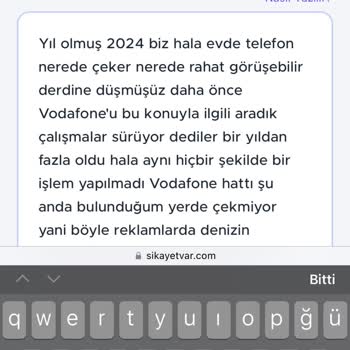 Vodafone Şebeke Çekmiyor Sorunu