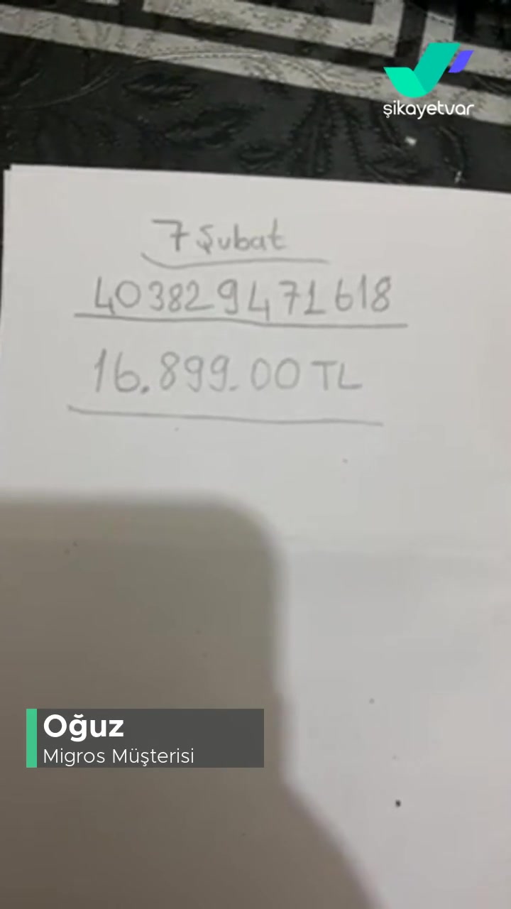 Migros Kartımdan Yanlış Ücret Çekilmiş videonun kapak resmi