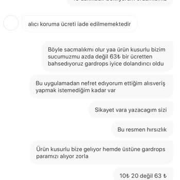 Gardrops Paramı İade Etmiyor