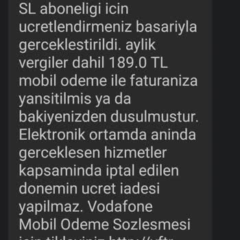 Vodafone Ekstra Hattıma Ücret Yansıtma