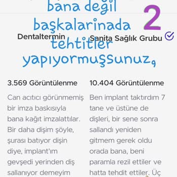 Kopardıkları Yetmiyormuş Gibi 150000TL İstiyormuş, Dentaltermin. P. K