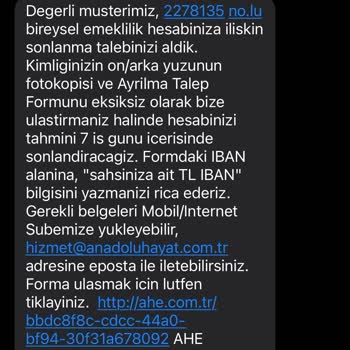 Anadolu Hayat Emeklilik Pişmanlıktır Girdim Çıkamıyorum