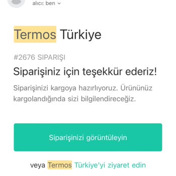 Termos Türkiye Sipariş Rötarı İletişim Sorunu Muhatap Bulamıyorum