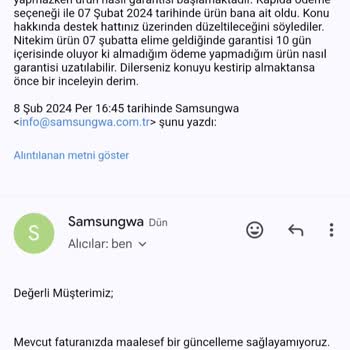 Samsung S24 Ultra İçin Faturamı Almak İstiyorum!