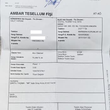 Vestel Kargoya Verilen Ürünü Bulamıyor