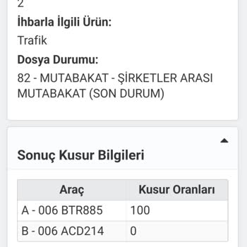 Türkiye Sigorta Aş. Ulaşılamayan Mobil Kaza Tutanağı