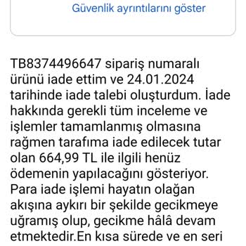 Tonny Black İade İşleminin Uzatılması