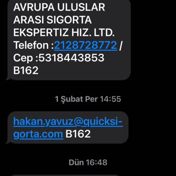 Quick Sigorta A. Ş. Şikayet