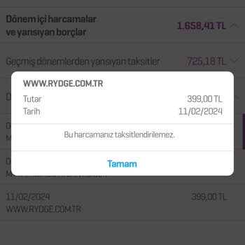 Rydge Ürün Teslimatı Gerçekleşmedi