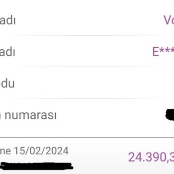 Vodafone Telekomünikasyon Aş (2.653 ₺ Hatalı / Yüksek Fatura Hakkında)