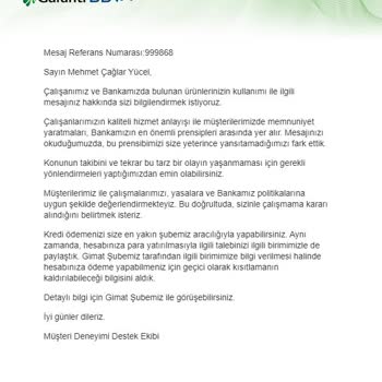 Garanti Bankası Kredi Taksit Ödemesi Almıyor, Faiz Kazanmaya Çalışıyor