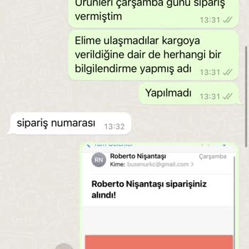 Roberto Nişantaşından Ürün Siparişim Elime Ulaşmadı
