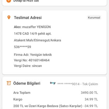 Kochler Egzersiz Aleti İade Sorunu