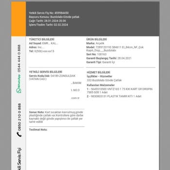 Arçelik Buzdolabı Arızası Ve Zaman Kaybı (bozulan Ürünler)