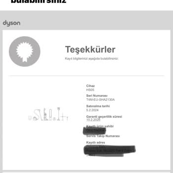 Dyson.com.tr Ürün Siparişinin Sevk Edilmeden İade İşlemine Alınması