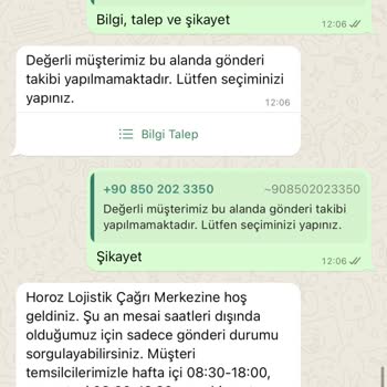 Horoz Lojistik Kargo Gönderim Sorunu