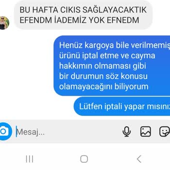 Jes Butikk İade Hakkı Olmaması