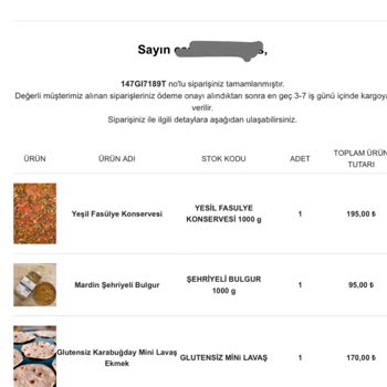 Topraktan Tabağa Domates Soslu Konserve