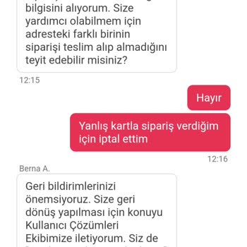 Yemeksepeti Benden İki Kez Para Aldı İade Etmiyor.