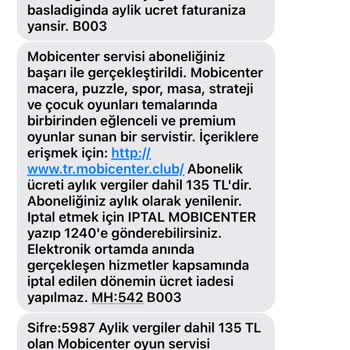 Vodafone Mobicenter Gelen Mesaj