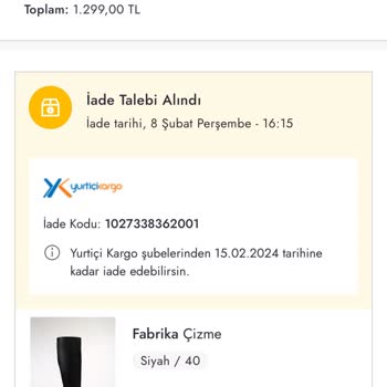 Boyner Para İadesi Talebi