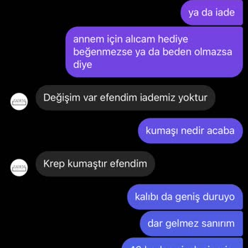 Zadem Tesettürün Değişim Yapmaması