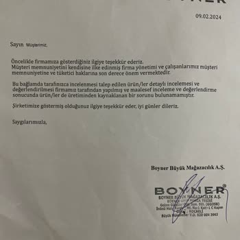 David Jones Boyner İnternet Alışverişi İade Kabul Etmiyor