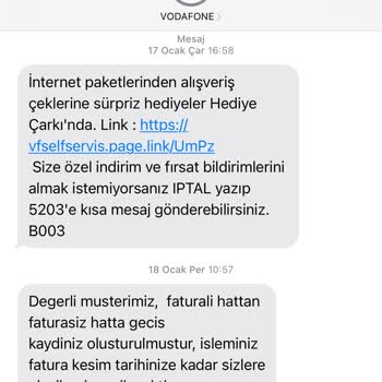 Vodafone Firmasının Sorumsuzluğu Müşteriyi Aldatmaya Yönelik İşlem