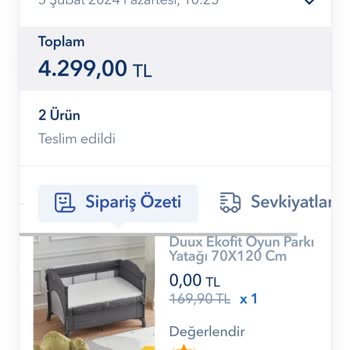 Baby Mall Firmasının Gelmeyen Ürünü