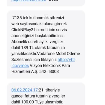 Vodafone Mobil Ödeme Yanlışlığı