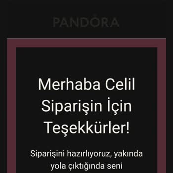 Pandora Mücevher Pandora'dan Aldığım Yüzük Hâlâ Kargoya Verilmedi