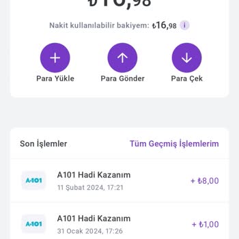 A101 48 TL Hesabıma İade Edilmedi